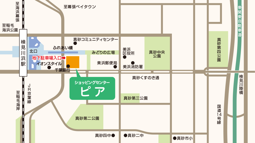 ピア・デンタルクリニックの案内図